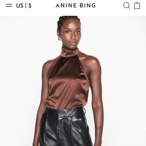 Brand new brown Sylvia top - Anine Bing - size Small